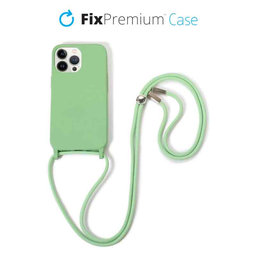 FixPremium - Silicon Caz cu String pentru iPhone 12 Pro Max, verde