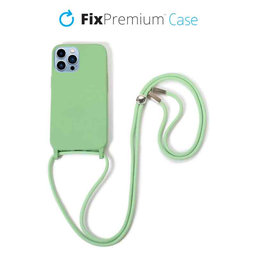 FixPremium - Silicon Caz cu String pentru iPhone 13 Pro, verde