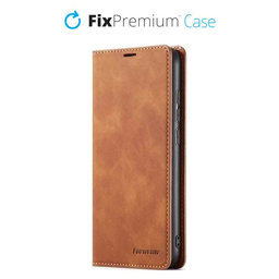FixPremium - Caz Business Wallet pentru iPhone 13 Pro, maro