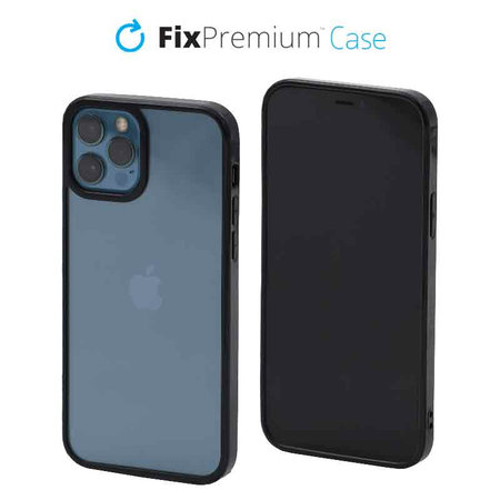 FixPremium - Caz Invisible pentru iPhone 12 & 12 Pro, negru