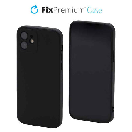 FixPremium - Caz Rubber pentru iPhone 12 & 12 Pro, negru