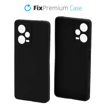 FixPremium - Caz Rubber pentru Xiaomi Redmi Note 12 Pro Plus, negru