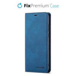 FixPremium - Caz Business Wallet pentru iPhone 13 & 14, albastru