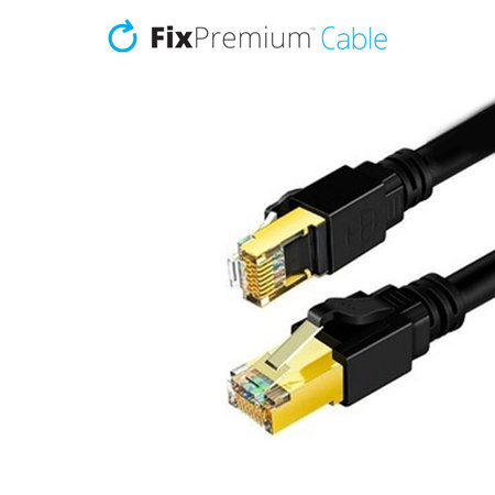 FixPremium - Cablu Ethernet - RJ45 / RJ45 (1m), negru