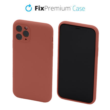 FixPremium - Silicon Caz pentru iPhone 11 Pro, burgundia