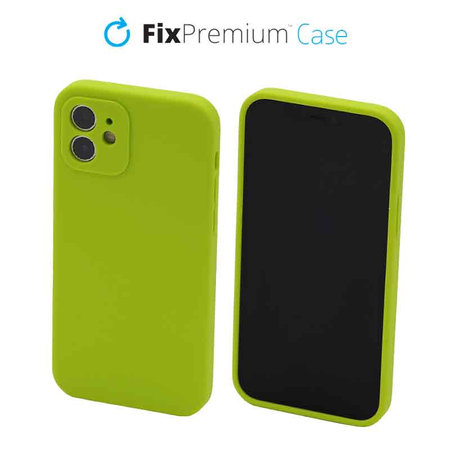 FixPremium - Silicon Caz pentru iPhone 12, neon green