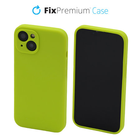 FixPremium - Silicon Caz pentru iPhone 13, neon green