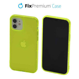 FixPremium - Caz Clear pentru iPhone 12 & 12 Pro, galben