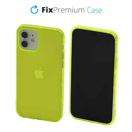 FixPremium - Caz Clear pentru iPhone 12 & 12 Pro, galben