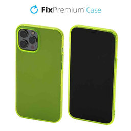 FixPremium - Caz Clear pentru iPhone 12 Pro Max, galben