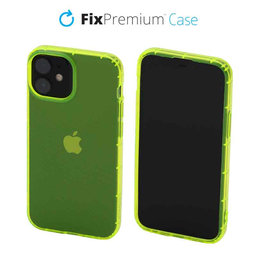 FixPremium - Caz Clear pentru iPhone 13 mini, galben