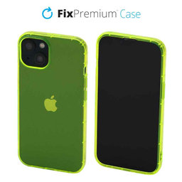 FixPremium - Caz Clear pentru iPhone 13, galben