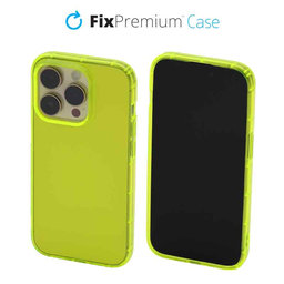 FixPremium - Caz Clear pentru iPhone 14 Pro, galben