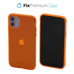 FixPremium - Caz Clear pentru iPhone 11, portocale