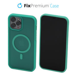 FixPremium - Caz Clear cu MagSafe pentru iPhone 13 Pro, mint blue