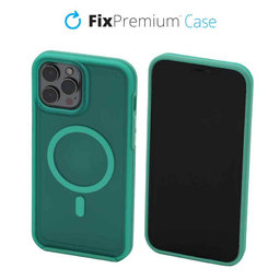 FixPremium - Caz Clear cu MagSafe pentru iPhone 13 Pro Max, mint blue