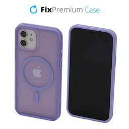 FixPremium - Caz Clear cu MagSafe pentru iPhone 12 & 12 Pro, violet