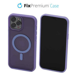 FixPremium - Caz Clear cu MagSafe pentru iPhone 12 Pro Max, violet