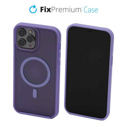 FixPremium - Caz Clear cu MagSafe pentru iPhone 13 Pro Max, violet