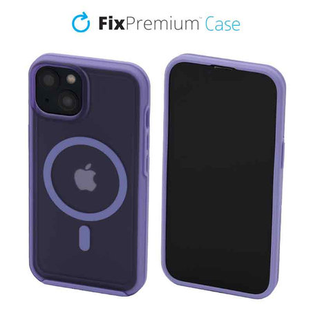 FixPremium - Caz Clear cu MagSafe pentru iPhone 14, violet