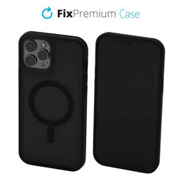 FixPremium - Caz Clear cu MagSafe pentru iPhone 12 Pro Max, frost black