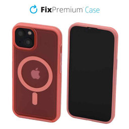 FixPremium - Caz Clear cu MagSafe pentru iPhone 13, peach pink