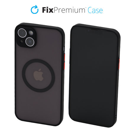 FixPremium - Caz Matte cu MagSafe pentru iPhone 13 mini, negru