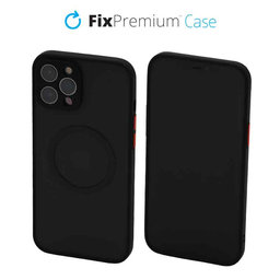 FixPremium - Caz Matte cu MagSafe pentru iPhone 13 Pro, negru
