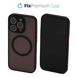 FixPremium - Caz Matte cu MagSafe pentru iPhone 13 Pro Max, negru