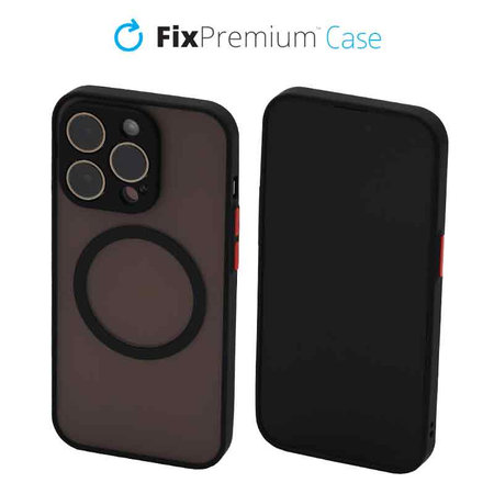 FixPremium - Caz Matte cu MagSafe pentru iPhone 14 Pro, negru