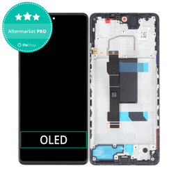 Xiaomi Redmi Note 12 Pro 5G - Ecran LCD + Sticlă Tactilă + Ramă (Midnight Black) OLED