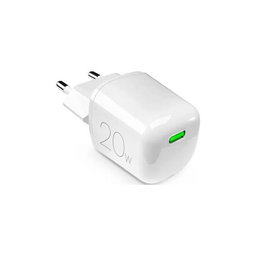 PURO - Adaptor de încărcare MiniPro USB-C, GaN, 20W, alb