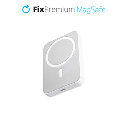 FixPremium - MagSafe PowerBank cu Stand 5000mAh, alb