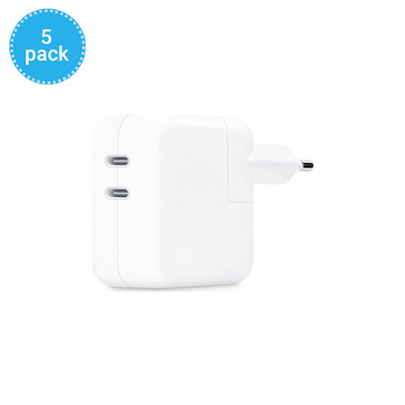 Apple - 35W Dual USB-C Adaptor de încărcare - MNWP3ZM/A (5 Pack)