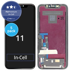 Apple iPhone 11 - Ecran LCD + Sticlă Tactilă + Ramă In-Cell FixPremium (5buc)