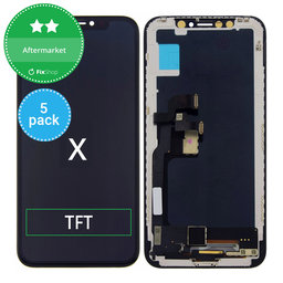 Apple iPhone X - Ecran LCD + Sticlă Tactilă + Ramă TFT (5buc)