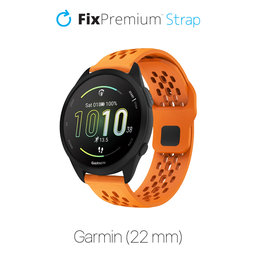 FixPremium - Curea universală din silicon pentru Garmin (22mm), portocaliu