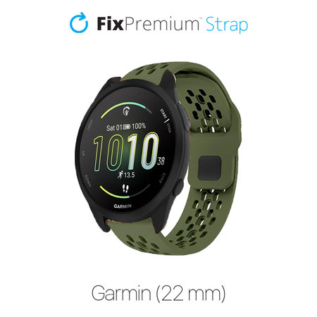 FixPremium - Curea universală din silicon pentru Garmin (22mm), verde