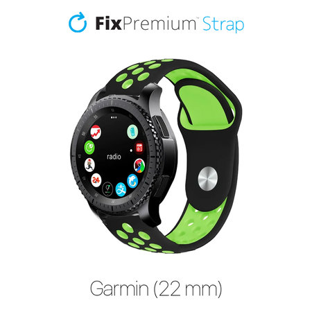 FixPremium - Curea sport din silicon pentru Garmin (22mm), negru