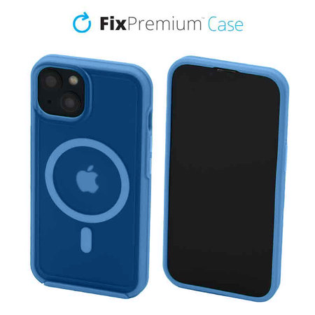 FixPremium - Caz Clear cu MagSafe pentru iPhone 14, blue