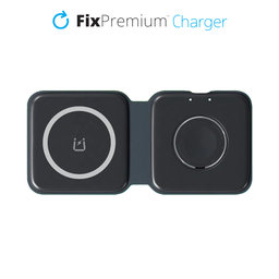 FixPremium - MagSafe Duo pentru iPhone & Apple Watch, negru