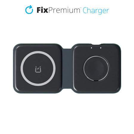 FixPremium - MagSafe Duo pentru iPhone & Apple Watch, negru