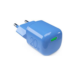 PURO - Adaptor de încărcare MiniPro USB-C, GaN, 20W, blue lagon