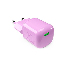 PURO - Adaptor de încărcare MiniPro USB-C, GaN, 20W, coraltastic