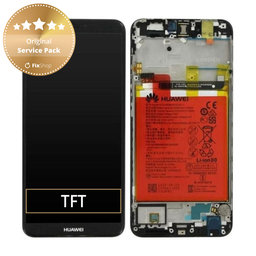 Huawei P Smart FIG-L31 - Ecran LCD + Sticlă Tactilă + Ramă + Baterie (Black) - 02351SVJ, 02351SVD, 02351SVK Genuine Service Pack