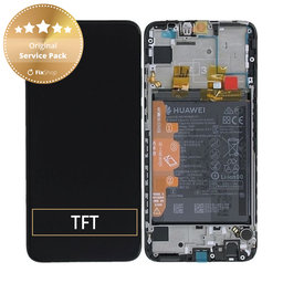 Huawei P Smart (2019), P Smart Plus (2019) - Ecran LCD + Sticlă Tactilă + Ramă + Baterie (Midnight Black) - 02352JEY, 02352JFA Genuine Service Pack