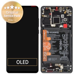 Huawei P30 - Ecran LCD + Sticlă Tactilă + Ramă + Baterie (Black) - 02352NLL, 02354HLT, 0254HMG Genuine Service Pack