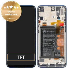 Huawei P Smart Z, Y9 Prime (2019) - Ecran LCD + Sticlă Tactilă + Ramă + Baterie (Sapphire Blue) - 02352RXU Genuine Service Pack