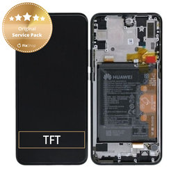 Huawei P Smart Z, Y9 Prime (2019) - Ecran LCD + Sticlă Tactilă + Ramă + Baterie (Midnight Black) - 02352RRF Genuine Service Pack