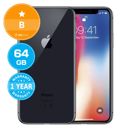 Apple iPhone X Space Gray 64GB B Recondiționat